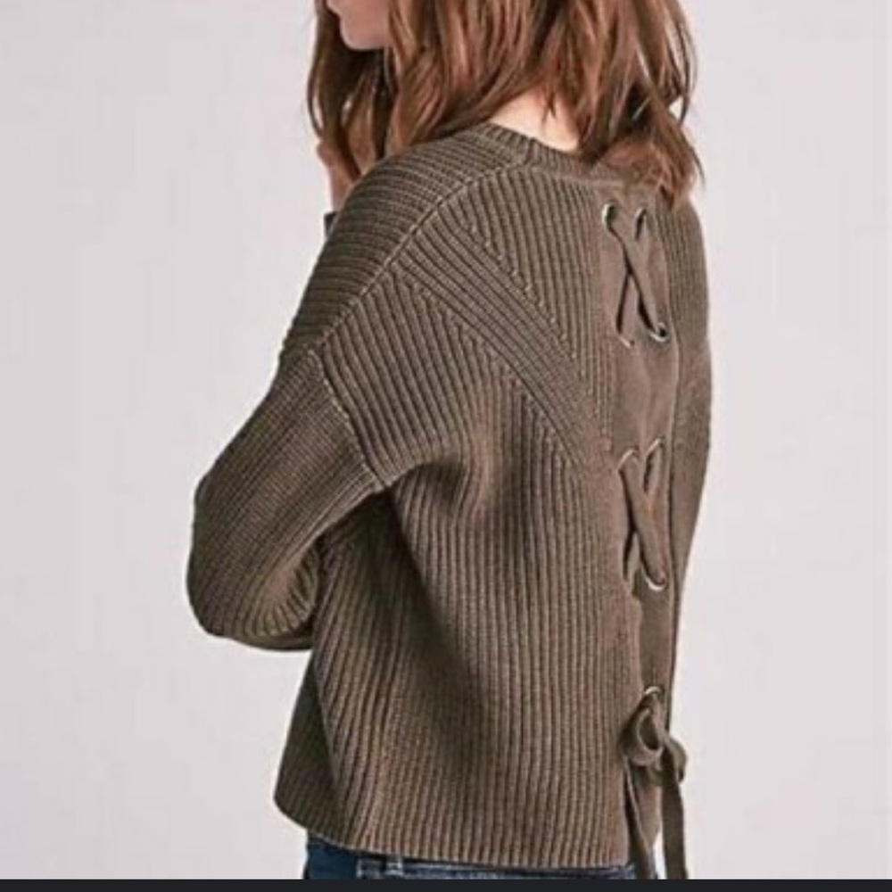 Lucky Brand Brown Crew Neck Sweater